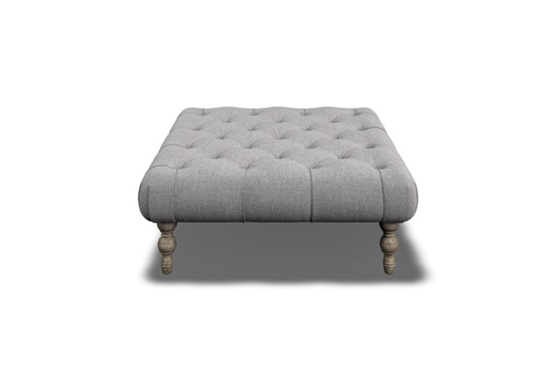 Sutton Deep Square Buttoned Stool