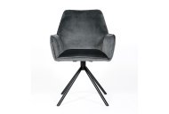 Uxbridge Dining Chair - Grey Velvet