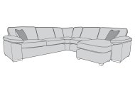 Detroit Corner Group with Chaise - Line Art