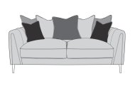 Hambledon 3 Seater Sofa Pillow Back - Line Art