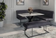 Austin Corner Bench & Dining Table Set RHF - Grey