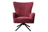 Beck Armchair Front View - Chenille Berry