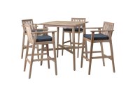 Skara Bar Table Set with 4 Chairs