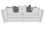 Penthea 4 Seater Sofa Pillow Back - Line Art