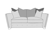 Penthea 2 Seater Sofa Pillow Back - Line Art