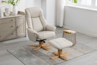 GFA - Global Furniture Alliance Harlem Swivel Recliner with Footstool