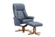 GFA - Global Furniture Alliance Harlem Swivel Recliner with Footstool