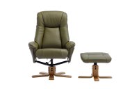 GFA - Global Furniture Alliance Harlem Swivel Recliner with Footstool