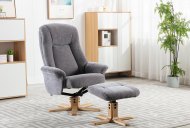 GFA - Global Furniture Alliance Harlem Swivel Recliner with Footstool