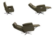 Haslev Swivel Recliner Chair With Intergrated Footstool