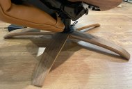 Odense Swivel Chair With Integrated Footstool Close Up Feet