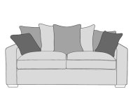 Cleveland 3 Seater Sofa Pillow Back - Line Art