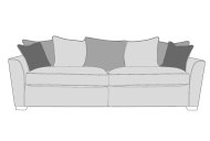 Favaro 4 Seater Sofa Pillow Back - Line Art