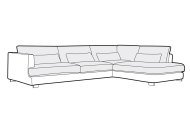 Brennan Corner Chaise Sofa (Combi) - Line Art