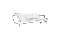 Steffi Small Chaise Sofa - Line Art