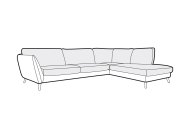 Steffi Large Corner Chaise Sofa - Line Art