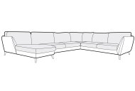 Steffi Large U Shape Corner Chaise Group Sofa - Line Art