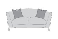 Reuben Fabric 2 Seater Sofa - line Art
