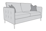 Walton Fabric 4 Seater Sofa - Line Art