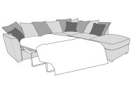 Wickham Corner Chaise Group Including Sofabed Pillow Back