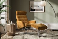 Couch & Co Reeves Swivel Recliner with Footstool