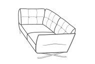Sorrento Corner and Armchair Sectional RHF