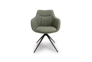 Bosley Swivel Carver Chair Front View - Sage