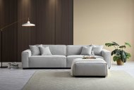 Devin 4 Seater Sofa with Chaise - Pebble