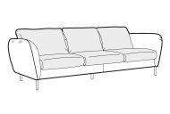 Eden XL 3 Seater Sofa Split (3 Seats) Sofa