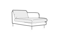 Eden Chaise Longue Unit Wide 1 Arm