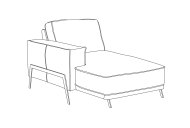 G'Digio Kurtis Chaise Unit Medium (1 Arm)