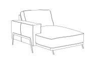 G'Digio Kurtis Chaise Unit Large (1 Arm)