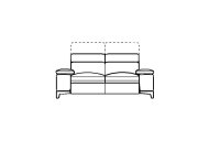 Mallory 2 Seater Sofa - Line Art