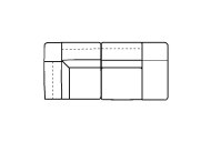 Mallory Corner W/ Terminal End Unit - Line Art