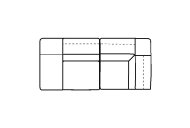 Mallory Corner W/ Terminal End Unit - Line Art