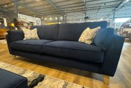 Vardis Sofa Close Up - Plush Indigo