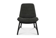 Vinny Accent Chair Front View - Dark Grey