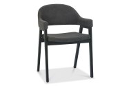 Canyon Carver Dining Chair - Dark Grey Fabric / Peppercorn