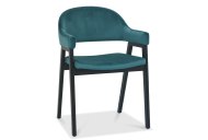 Canyon Carver Dining Chair - Azure Velvet / Peppercorn