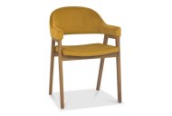 Canyon Carver Dining Chair - Mustard Velvet / Peppercorn