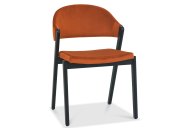 Canyon Dining Chair - Rust Velvet / Rustic Oak