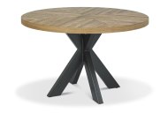 Eclipse Round Dining Table - Rustic Oak