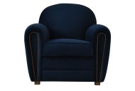 Teddi Accent Chair - Dusky Velvet Dark Blue