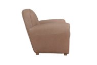 Teddi Accent Chair Side View - Hand Tipped Taupe