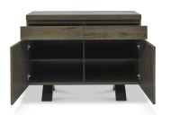 Eclipse Narrow Sideboard Open - Fumed Oak