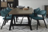 Canyon Dining Table - Weathered Oak and Peppercorn