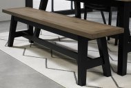 Canyon Large Bench - Weathered Oak and Peppercorn