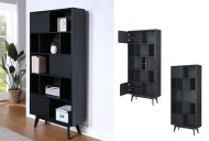 Caldwell Large Double Bookcase - Black