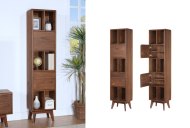 Caldwell Large Single Bookcase - Walnut