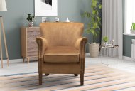 Hamlet Accent Chair Front View - Caramel